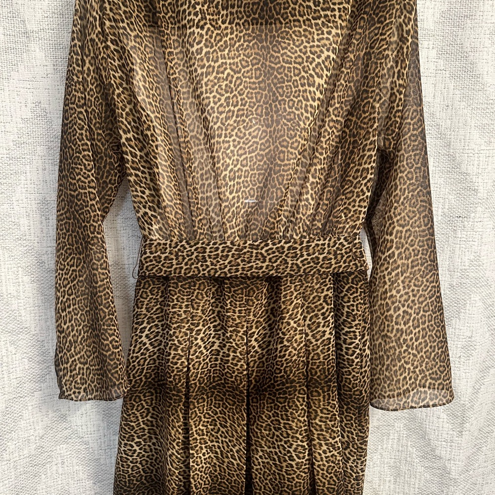 Zara leopard print, sheer blouse dress - Picture 8 of 8